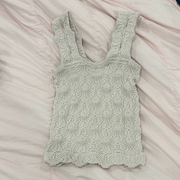 Altar'd State Tops - Textured Sleeveless Top in Cream
